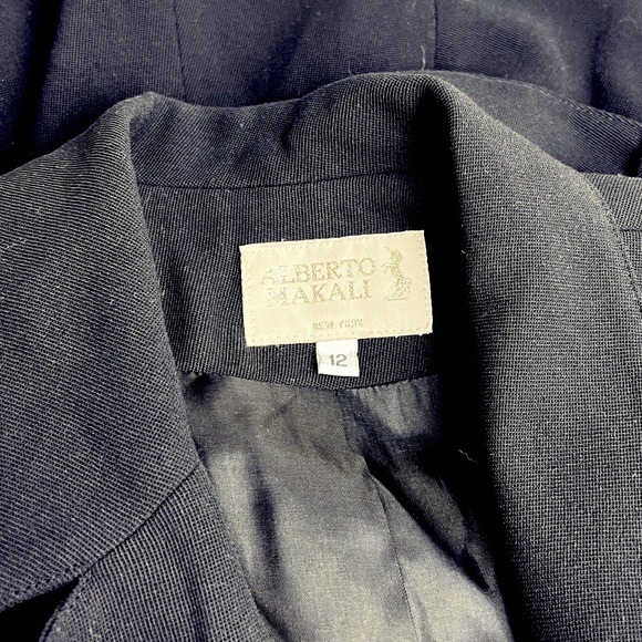 Vintage Alberto Makali Double Breasted Blazer Jacket Size 12 “Large” Wool - Picture 8 of 9